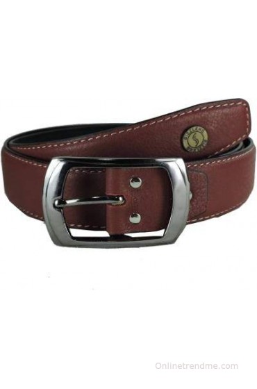 Sizzlers Men Red Genuine Leather Belt(Red)